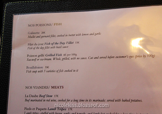 bouillabaisse menu