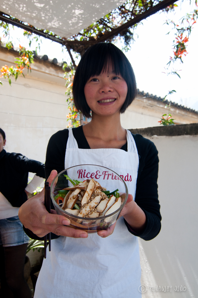 Luxi, teacher at Rice and Friends Cooking School Dali yunnan china