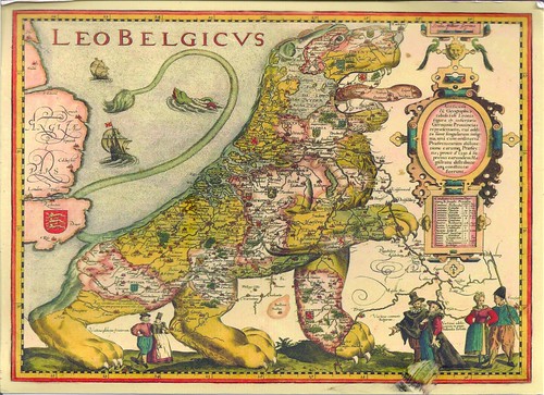 The Sitting Leo Belgicus Low Countries Europe Map