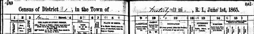 1865 RI State Census Heading by midgefrazel
