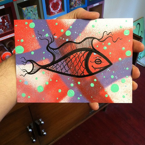 just painted a little fish for my niece's 6th b-day