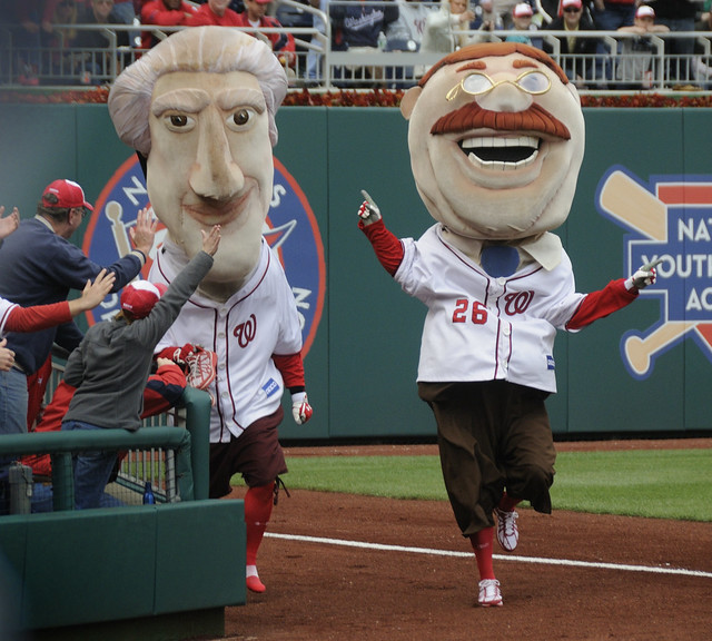 Teddy has the lead in the Washington Nationals presidents race