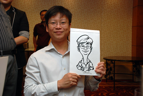Caricature live sketching for The Bank of East Asia Staff Annual D&D - 8