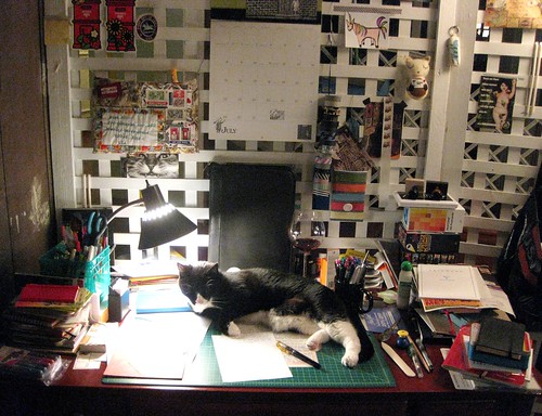Writing desk in action, 3 July 2012