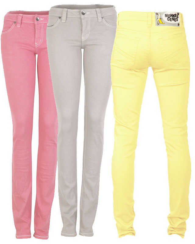 colored jeans, fair vanity fair trade, recycled cotton, tuesday trend, monkey genes, elsom jeans
