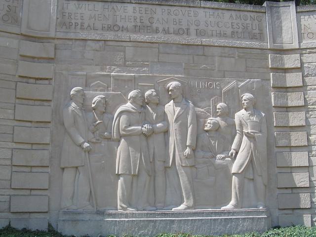 Memorial at Abraham Lincoln's boyhood home in Spencer County, Indiana