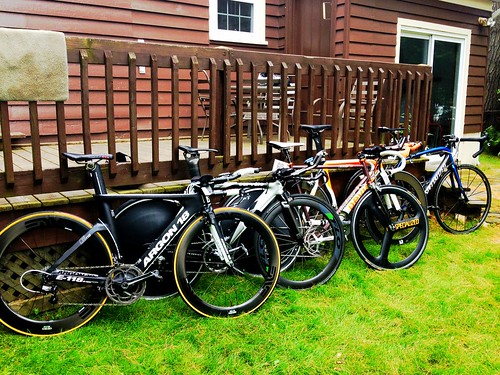 The TT fleet, ranging from cutting edge to...bike.