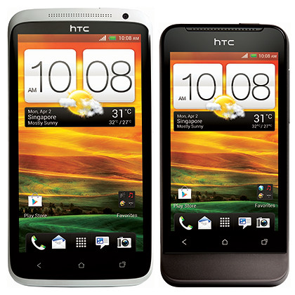 The HTC One X handset is available in Polar White and Glamour Grey, while the HTC One V comes in the colour of Jupiter Rock.