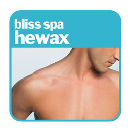 hewax add, showing a white man with a hairless chest