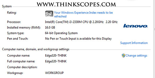 ThinkPad E320 16 gigs of ram