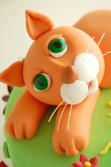 Emma's Kitty Cat Birthday Cake - Cat face