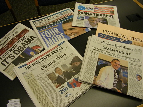 149/365/1610 (November 7, 2012) - Presidential Election Headlines (November 7, 2012) - Obama by cseeman, on Flickr