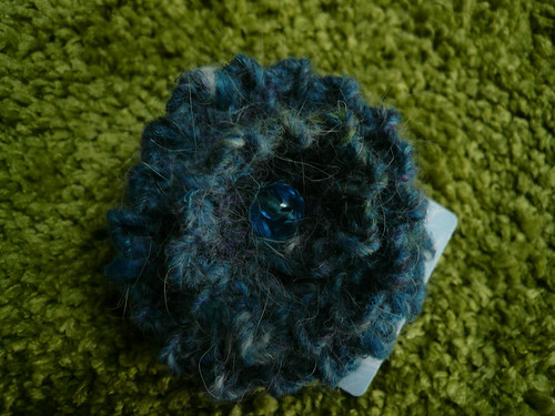 Blue Noro flower brooch