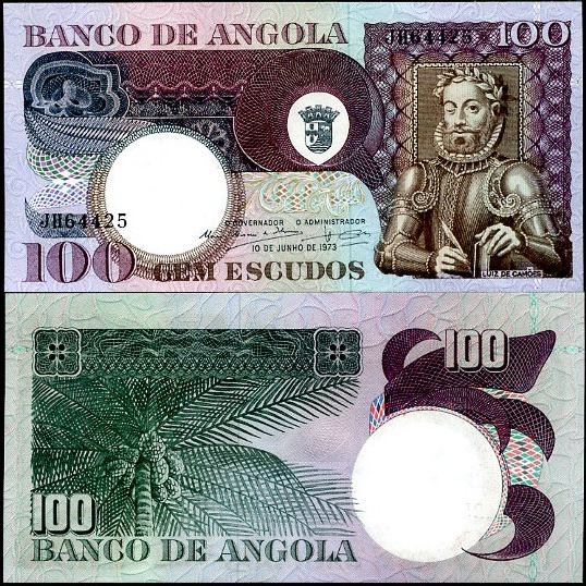 100 Escudos Angola 1973, Pick 106