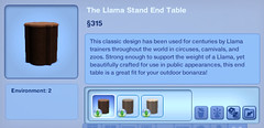 The Llama Stand End Table