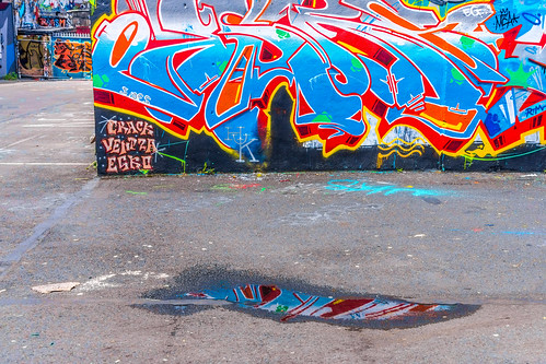 Reflected Street Art - Tivoli Car Park by infomatique