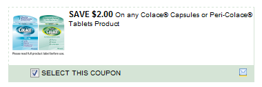 $2.00/1  Colace Capsules Or Peri-colace Tablets Product Coupon