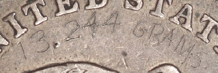 Engraved 1840-O Half Dollar reverse closeup