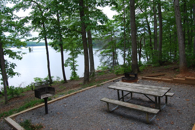 Cabins at Smith Mountain Lake State Park are open year round - view from Cabin 17