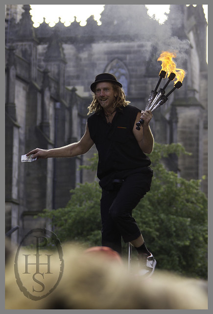 Unicycling and Fire Juggling St. Giles Cathedral Edinburgh Festival (102)
