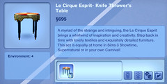 Le Cirque Esprit- Knife Thrower's Table