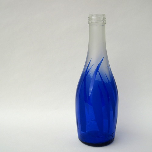 Upcycled bottle vase
