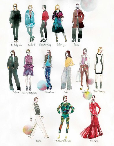 My favorite looks from pre-fall 2012 11X14 print