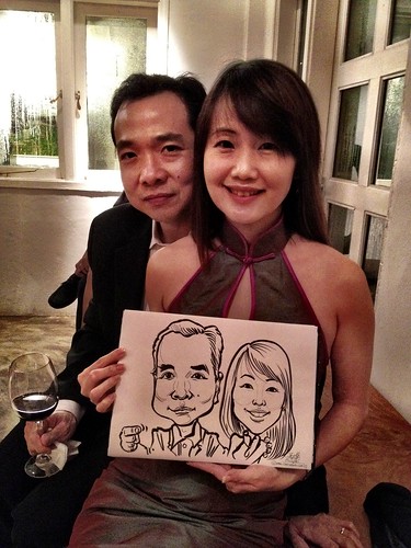 Caricature live sketching for Diageo Singapore Pte Ltd - 14