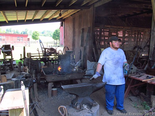 The blacksmith at Howell Living History Farm, Lambertville, New Jersey