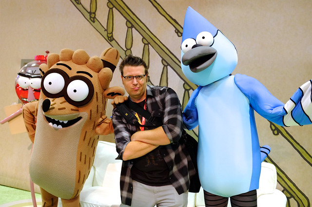 chilling with Rigby and Mordecai