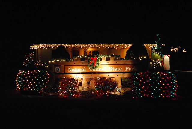 Christmas Lighting at Natural Tunnel State Park | Flickr - Photo ...