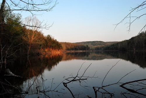 Picture showing a Sunset on Table Rock Lake at Piney Creek Wilderness.