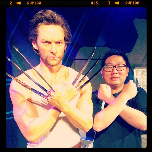 Me with another Australian superstar, Hugh Jackman aka Wolverine