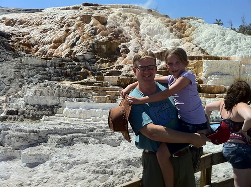 Wes and Rachel at Mammoth Hot Springs in Yellowstone National Park