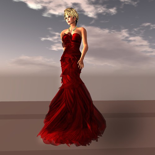 Paris METRO_ Couture Frill of It- Ruby Gown II