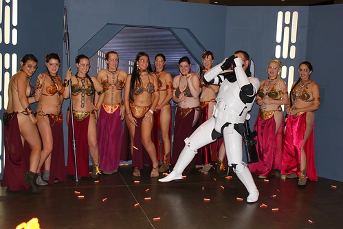 Slave Leias in NERF shooting - Star Wars Celebration VI