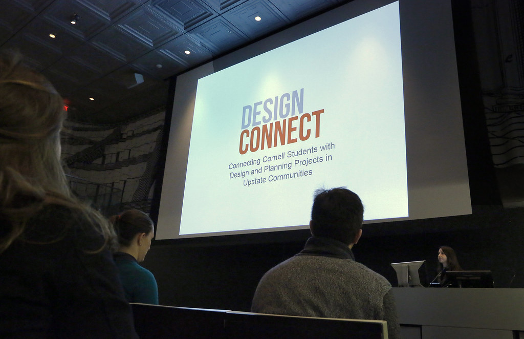 Design Connect fall 2015 project presentations in the Abby and Howard Milstein Auditorium.