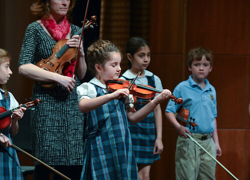 DCDS Celebrate the Arts: Lower School Students perform for the full audience at the festival.