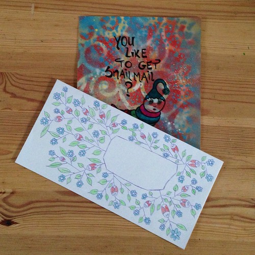 Weekly Snail Mail #2. I snail mail 1 pretty envelop per week for a year. Leave me a message if you want one.