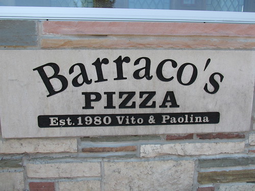 Barraco's Pizza at the southwest corner of West 95th Street and South Lawndale Avenue.  Evergreen  Park  Illinois.  Saturday, August 10th, 2013. by Eddie from Chicago