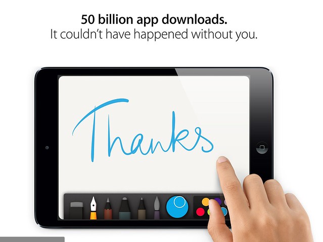 Apple 50 billion app download winner