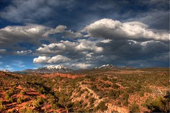 La Sal Mountains from Desert Rocks