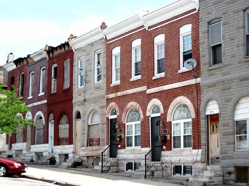 two houses nicely rehabbed, four still vacant (c2013 FK Benfield)