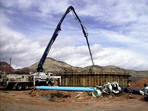 Thanks to USDA and the American Recovery and Reinvestment Act, a new water tank is constructed in Sigurd, Utah. Photo courtesy of the Town of Sigurd. Used with permission.