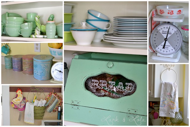 Kitchen cabinet collage