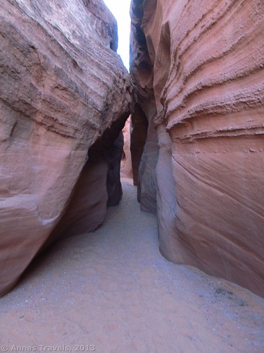 The bottom (Dry Fork Wash end) of Spooky Canyon, Grand Staircase-Escalante National Monument, Utah