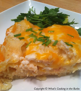 Slow Cooker Cheesy Chicken Lasagna from What's Cooking in the Burbs
