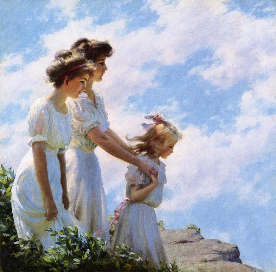 On the Cliff by Charles Courtney Curran - 1910