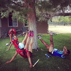 Team Ultra University takes a stretch break in Borrego Springs #bwss