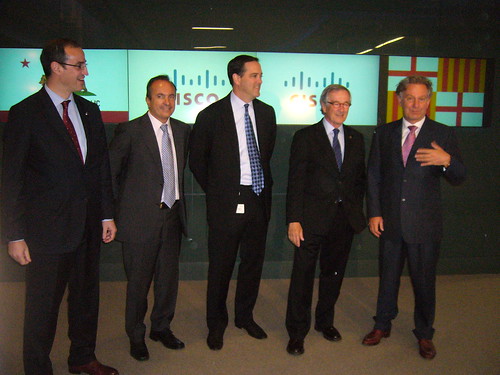 Xavier Trias es reuneix amb els representants de Cisco a San José (Califòrnia)